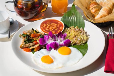 Kahvaltı güzel dekorasyon ile ayarlamak kapatmak