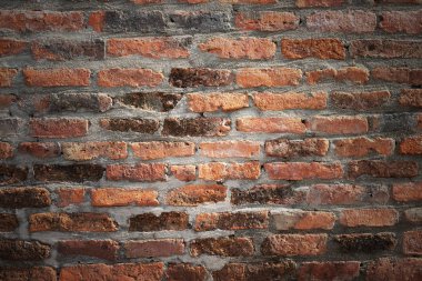 Boş eski vintage tuğla doku duvar. Grunge arka plan. SP kopyalama