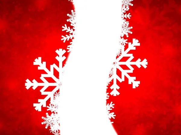 Fundo de Natal vermelho com flocos de neve brancos — Fotografia de Stock