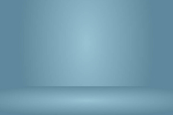 Вектор: пустой синий цвет студия фон, шаблон макет для отображения продукта, бизнес-фон
