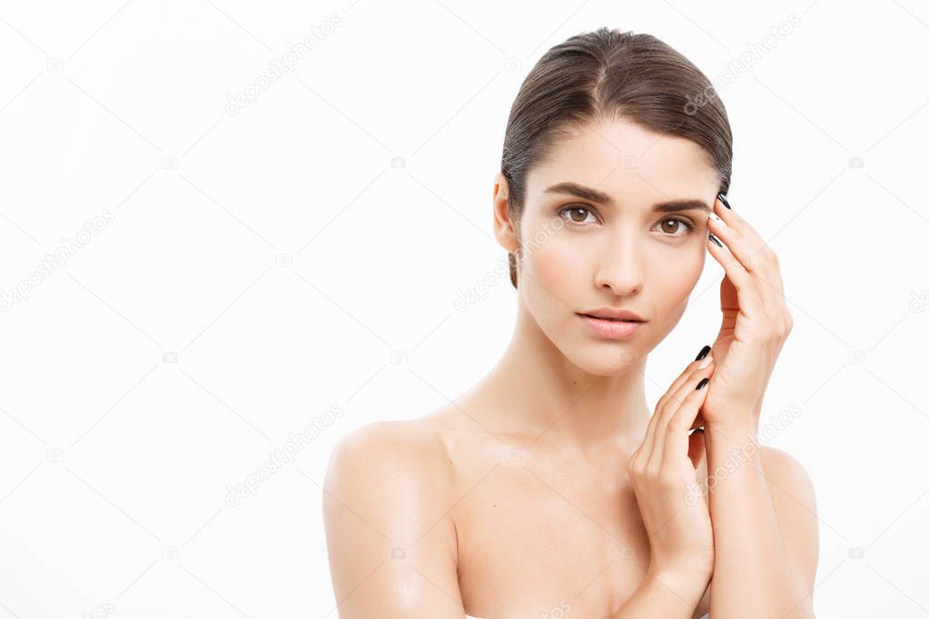 Beautiful Woman Face Portrait Beauty Skin Care Concept Beautiful
