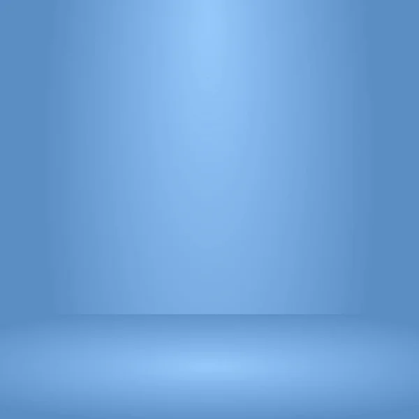 Empty blue studio room, used as background for display your products -