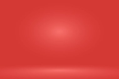 Boş kırmızı Stüdyo Oda arka plan. Vektör çizim