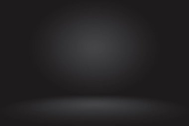 Soyut koyu gri şablon boş alan karanlık gradyan duvar. Montaj veya ürünlerinizi göstermek için kullanılan koyu gri oda gradyanı..