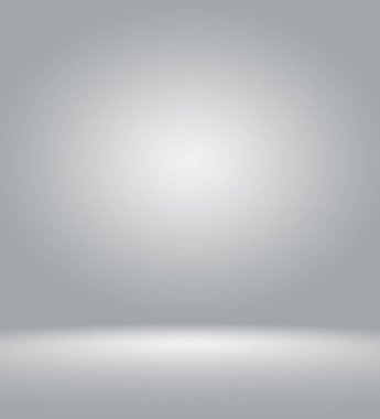 Boş fotoğrafçı studio arka plan soyut, arka plan doku güzellik karanlık temizlemek ve boş geniş oda kış iç açık mavi, soğuk gri, karlı beyaz degrade düz duvar ve zemin ışık