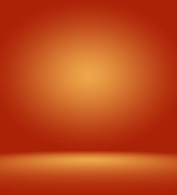 Soyut pürüzsüz Turuncu arkaplan tasarımı, stüdyo, oda, web şablonu, düz daire eğimli iş raporu