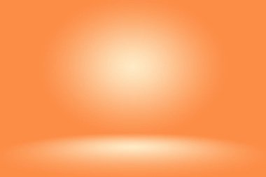 Soyut pürüzsüz Turuncu arkaplan tasarımı, stüdyo, oda, web şablonu, düz daire eğimli iş raporu