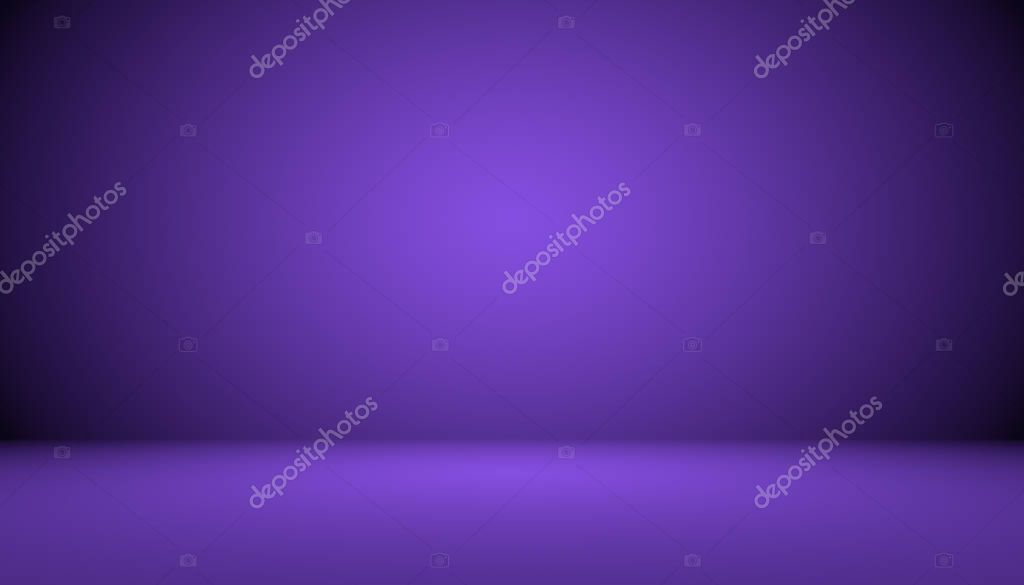 Studio Background Concept - Dark Gradient purple studio room background for product