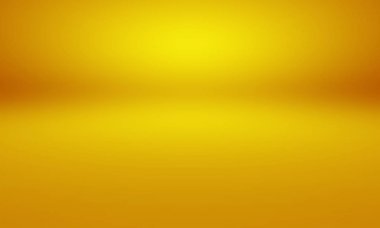 Soyut Lüks Altın Gradyan Stüdyo Duvarı. Arka plan, düzen, afiş ve ürün sunumu olarak kullanılabilir..