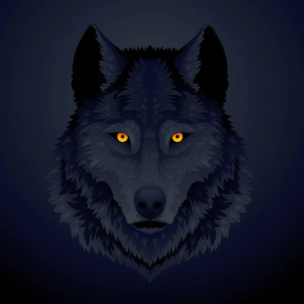 O lobo do logotipo do vetor para design de camiseta ou roupa interior. Estilo de caça lobo fundo — Vetor de Stock