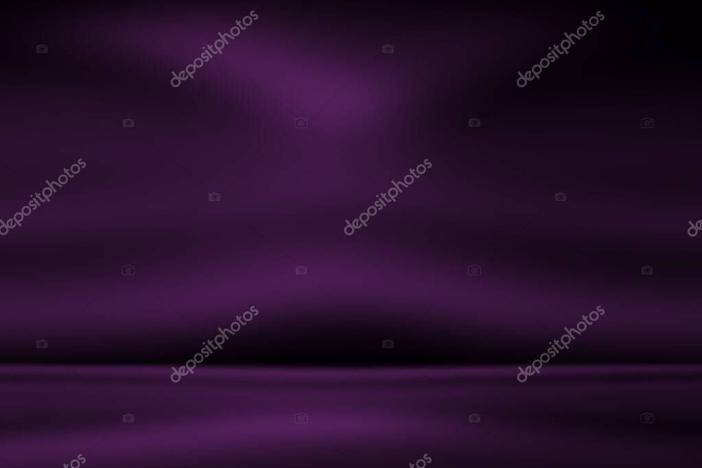 Studio Background Concept - abstract empty light gradient purple studio room background for product