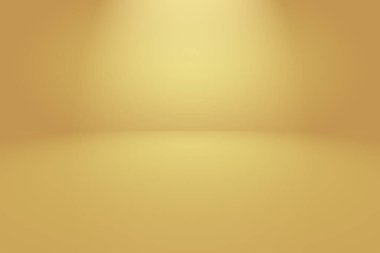 Soyut Lüks Altın Gradyan Stüdyo Duvarı. Arka plan, düzen, afiş ve ürün sunumu olarak kullanılabilir..