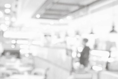 Gri ya da beyaz, mağaza geçmişi bulanık. Odaklanmamış bulanık arkaplan.