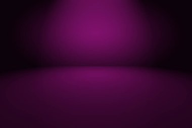 Stüdyo Arkaplan Konsepti - ürün için soyut boş ışık gradyanı mor stüdyo odası arka planı.