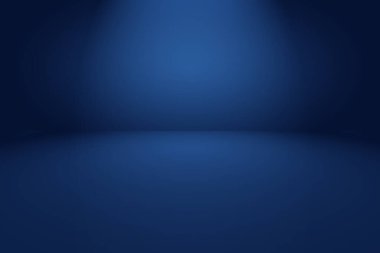 Soyut Lüks Derece Mavi arka plan. Siyah vignette Stüdyo Sancağıyla Pürüzsüz Koyu Mavi.