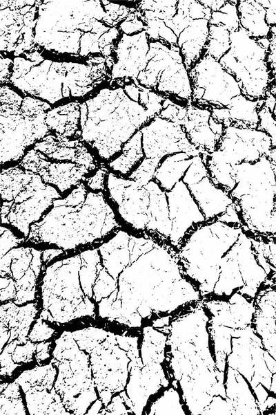 Grunge spruckna lera marken, torka mark bakgrund — Stock vektor