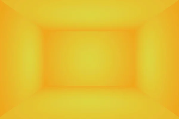 Αφηρημένο στερεό λαμπερό κίτρινο κλίση στούντιο τοίχο φόντο δωμάτιο. 3D δωμάτιο. — Φωτογραφία Αρχείου