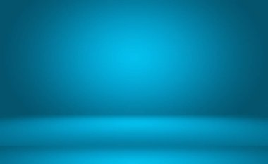 Soyut Lüks Derece Mavi arka plan. Siyah vignette Stüdyo Sancağıyla Pürüzsüz Koyu Mavi.