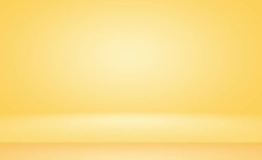 Parlak sarı gradyan stüdyo odası arka planının soyut katı.