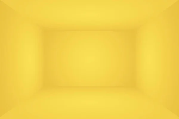 Parlak sarı gradyan stüdyo odası arka planının soyut katı. 3B Oda. — Stok fotoğraf
