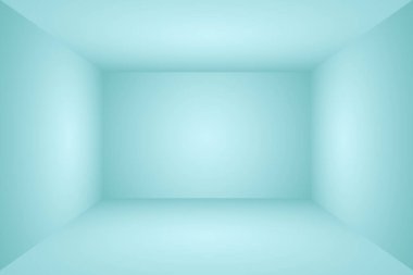 Soyut Lüks Derece Mavi arka plan. Siyah vignette Stüdyo Sancağıyla Pürüzsüz Koyu Mavi. 3D Stüdyo Odası.