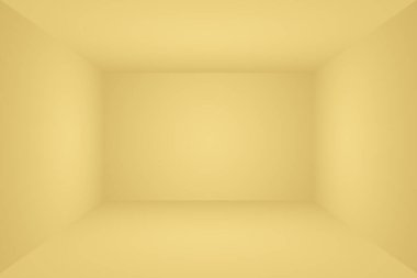 Soyut Lüks Altın Gradyan Stüdyo Duvarı. Arka plan, düzen, afiş ve ürün sunumu olarak kullanılabilir..