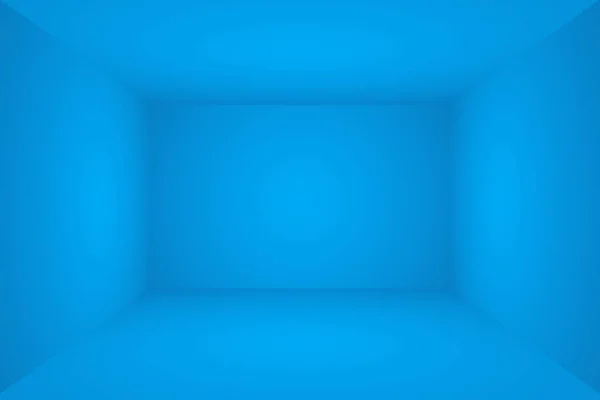 Resumo Gradiente de luxo Fundo azul. Azul escuro liso com vinheta preta Estúdio Banner. Quarto Studio 3D . — Fotografia de Stock