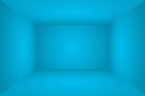 Resumo Gradiente de luxo Fundo azul. Azul escuro liso com vinheta preta Estúdio Banner. Quarto Studio 3D . — Fotografia de Stock