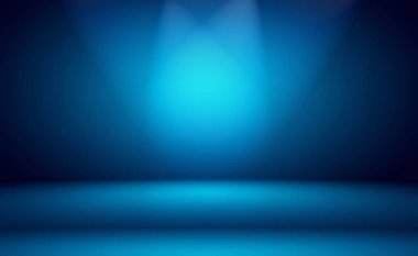 Soyut Lüks Derece Mavi arka plan. Siyah vignette Stüdyo Sancağıyla Pürüzsüz Koyu Mavi.