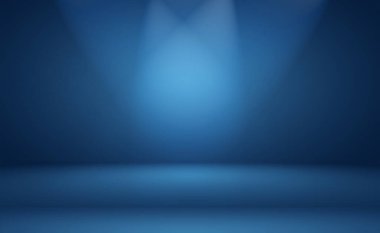 Soyut Lüks Derece Mavi arka plan. Siyah vignette Stüdyo Sancağıyla Pürüzsüz Koyu Mavi.