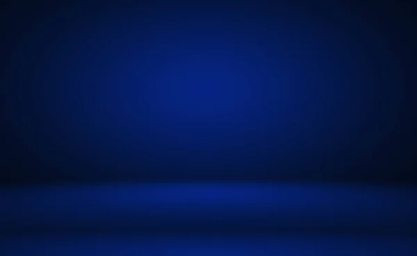 Abstract Luxury gradient Blue background. Smooth Dark blue with Black vignette Studio Banner. — Stock Photo, Image