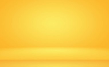 Parlak sarı gradyan stüdyo odası arka planının soyut katı.