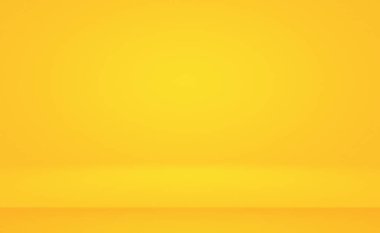 Soyut Lüks Altın Gradyan Stüdyo Duvarı. Arka plan, düzen, afiş ve ürün sunumu olarak kullanılabilir..