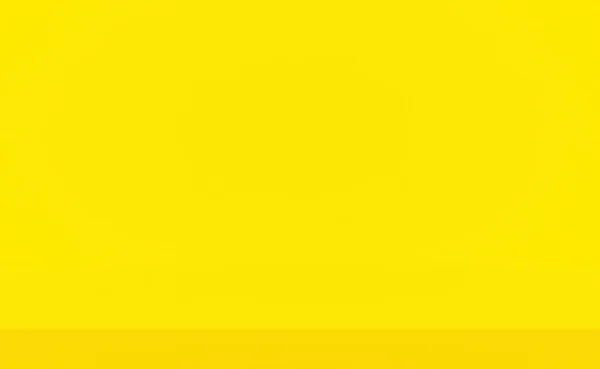 Abstract solid of shining yellow gradient studio wall room background.