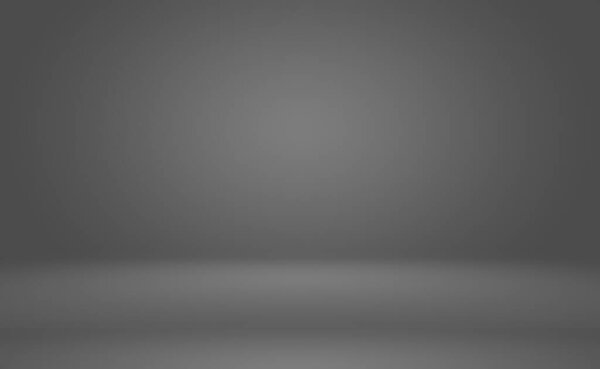 Abstract luxury blur dark grey and black gradient, used as background studio wall for display your products. Plain studio background.