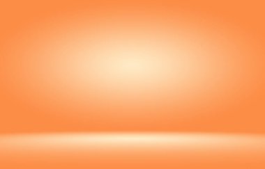 Portakal renkli fotoğraf stüdyosu arka planı yumuşak vignette ile dikey. Yumuşak eğim arkaplanı. Boyanmış tuval stüdyo arkaplanı.