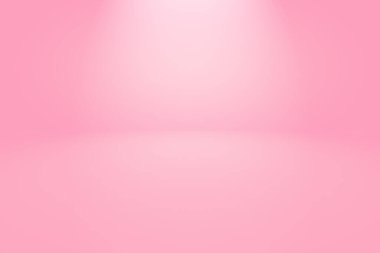 Soyut boş açık pembe stüdyo odası arka planı, ürün gösterimi, afiş, şablon için montaj olarak kullan.