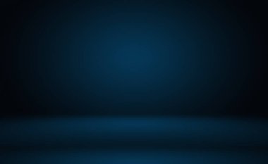 Soyut Lüks Derece Mavi arka plan. Siyah vignette Stüdyo Sancağıyla Pürüzsüz Koyu Mavi.