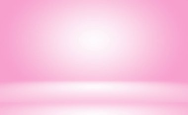 Soyut boş açık pembe stüdyo odası arka planı, ürün gösterimi, afiş, şablon için montaj olarak kullan.
