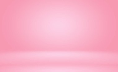 Soyut boş açık pembe stüdyo odası arka planı, ürün gösterimi, afiş, şablon için montaj olarak kullan.