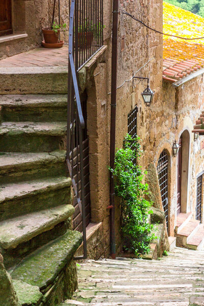 Italy beauty, one of stairs in Pitigliano, Tuscany , Toscana