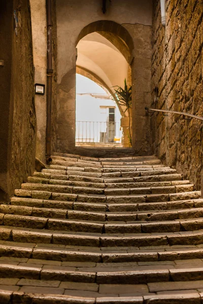 Itália Beleza Uma Das Escadas Pitigliano Toscana Toscana — Fotografia de Stock