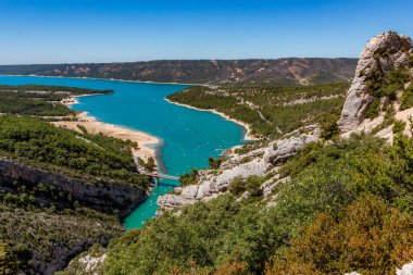 Verdon Gorge ve Blue River, Provence, Fransa