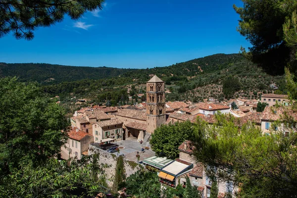Das Dorf Moustiers Marie Provence Provence Alpes Cote Azur Südfrankreich — Stockfoto