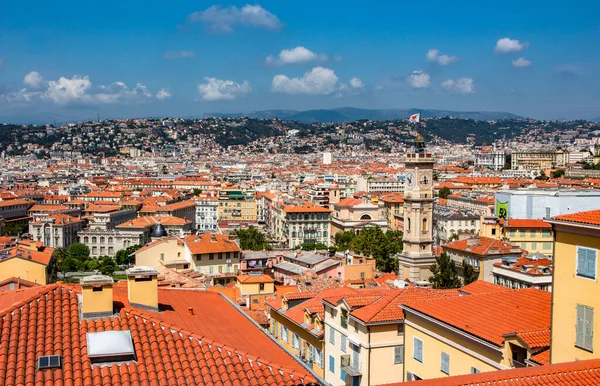 Nice and view from above in La Colline du Chateau in Nice, France.