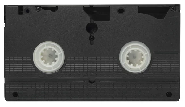 白い背景の上の vhs ビデオテープ カセット — ストック写真