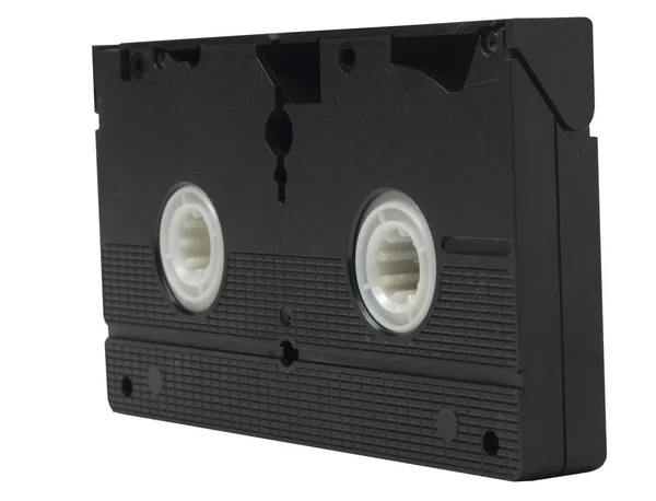 白い背景の上の vhs ビデオテープ カセット — ストック写真