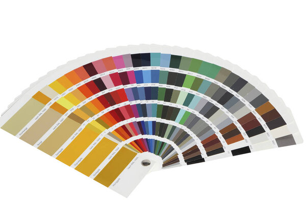 collection of ral colours isolated on white background