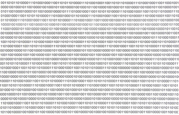 Symboler av den binära koden. svarta och vita textur bakgrund — Stockfoto