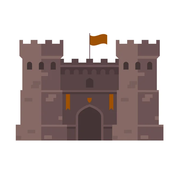 Medieval stronghold - old fortress towers — Stock Vector